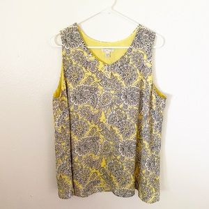 C Est. 1946 Yellow Paisley Blouse NWT
